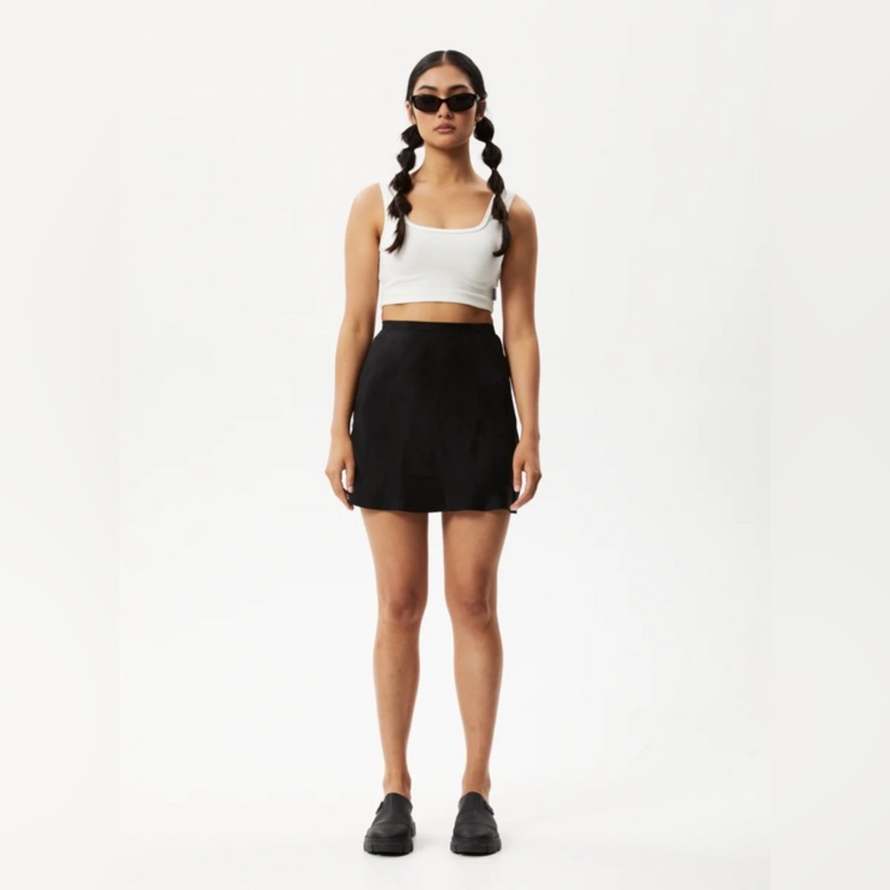Vintage frenchi black Y2K midi skirt, double lined, Polyester